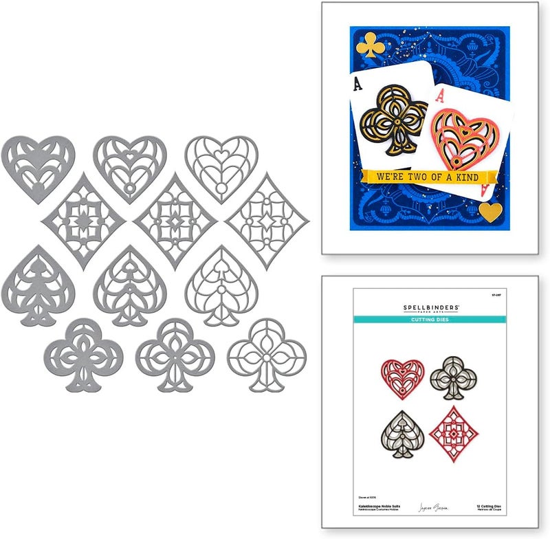 Kaleidoscope Noble Suits Etched Dies, Metal